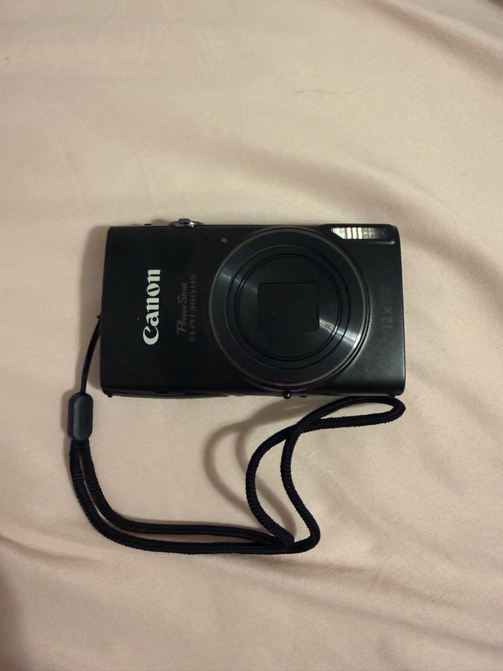 Canon Black Compact Digital Camera with Wrist Strap